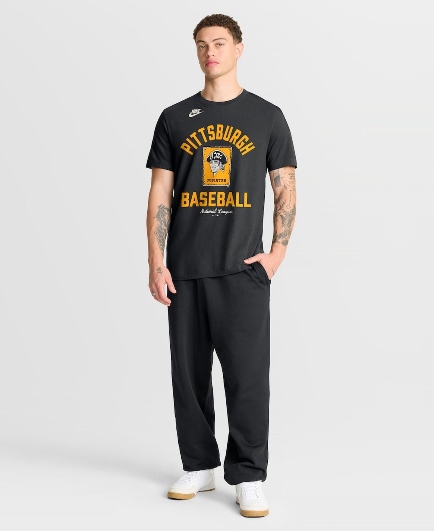 Мужская футболка Nike Black Pittsburgh Pirates Cooperstown Collection — фото 4