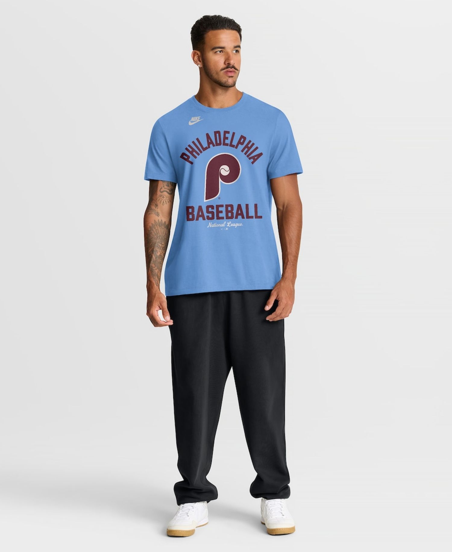 Men's Light Blue Philadelphia Phillies Cooperstown Collection T-Shirt