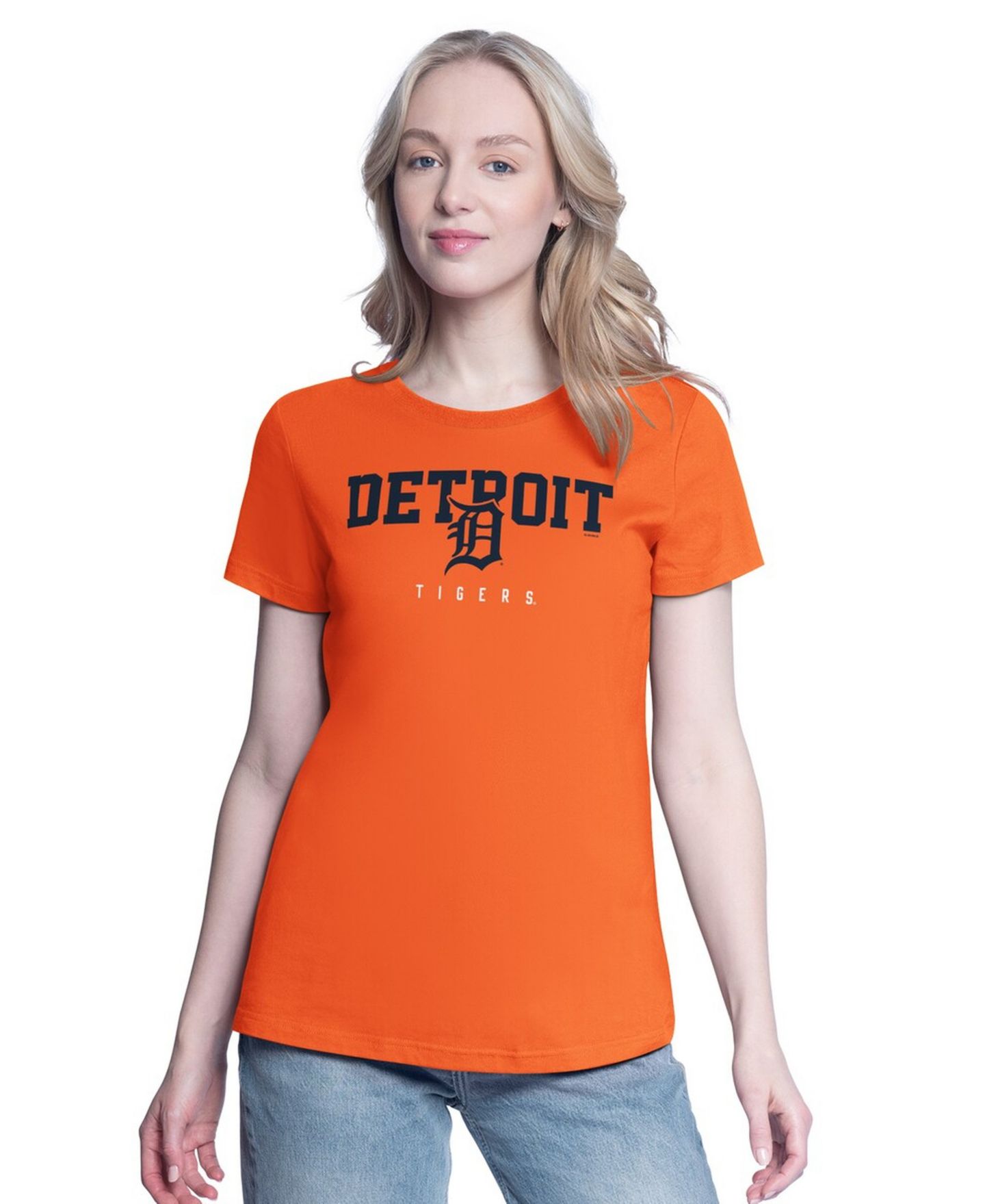 Женские футболки G-III 4Her by Carl Banks Navy/Orange Detroit Tigers Two T-Shirt Combo Pack — фото 4