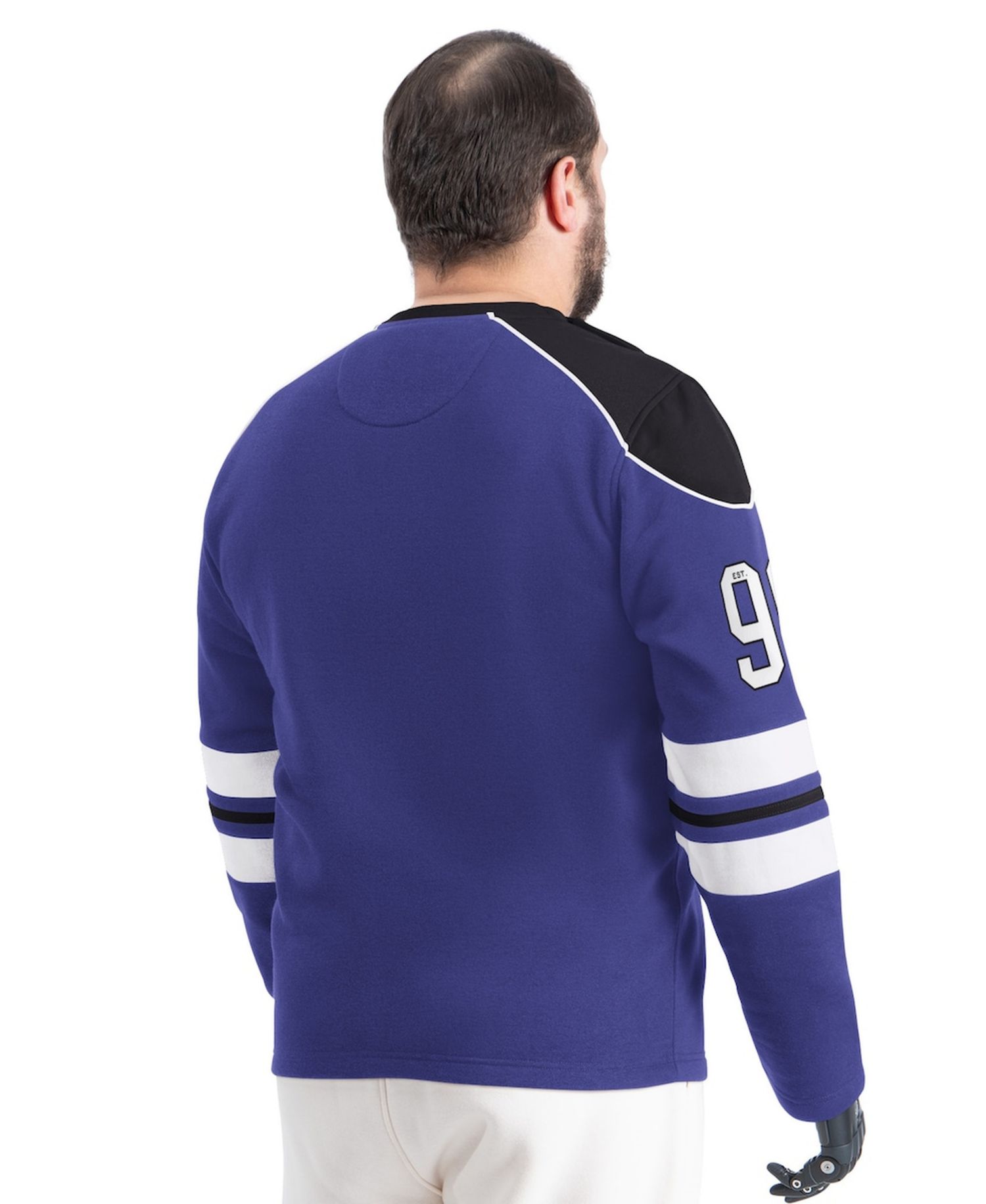 Men's Purple Baltimore Ravens Adaptive Lord Stanley Crewneck Sweatshirt