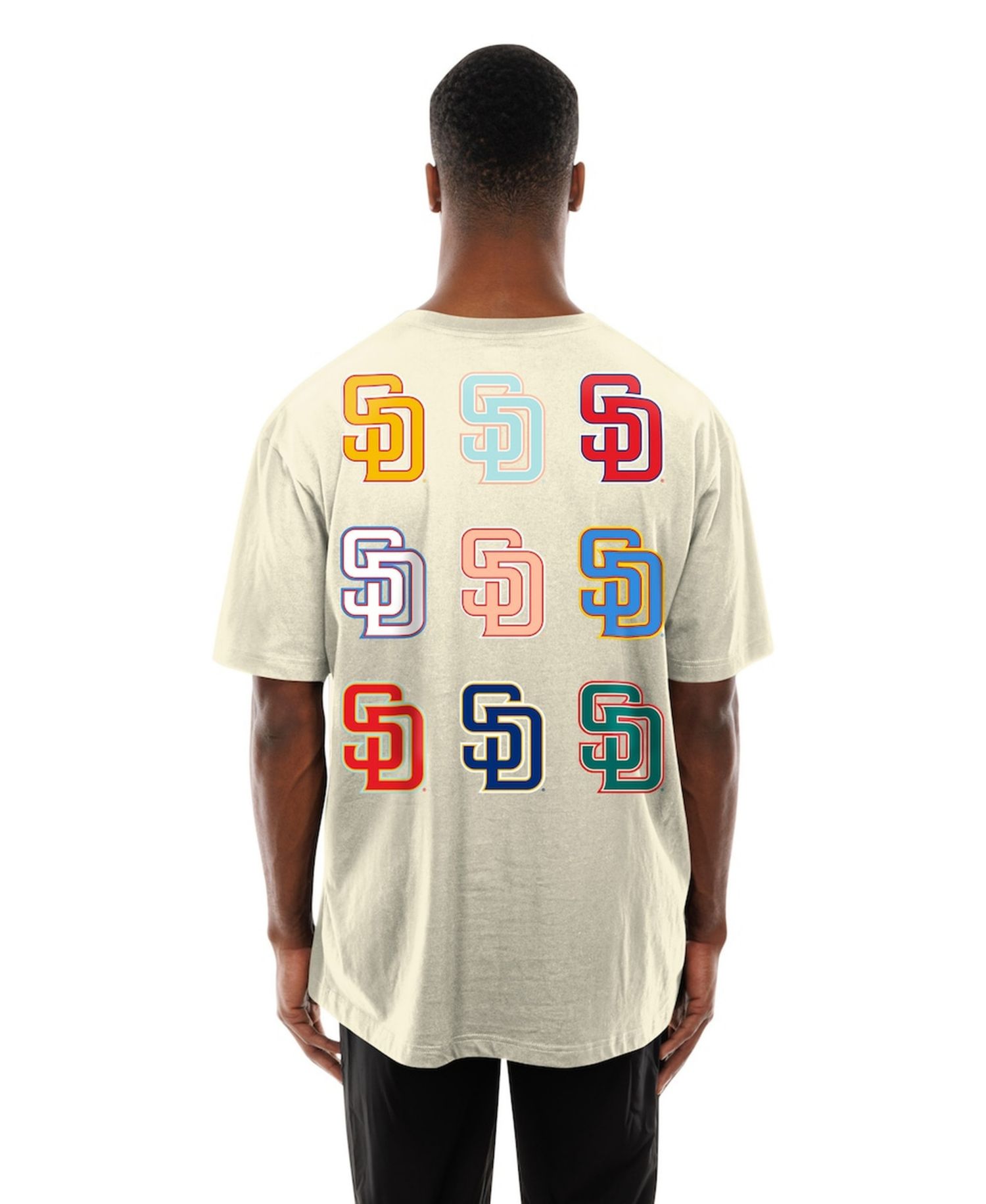 Men's Cream San Diego Padres Ransom Note Oversized T-Shirt