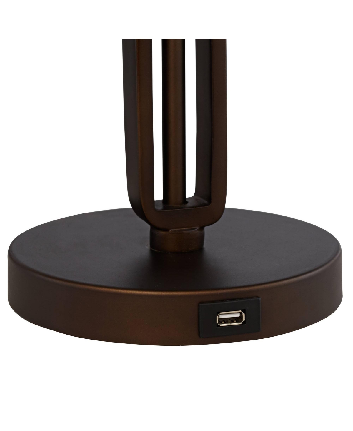 Franklin Iron Works Samuel 20" Tall Mission Desk Table Lamps with Usb Charging Port, Set of 2
