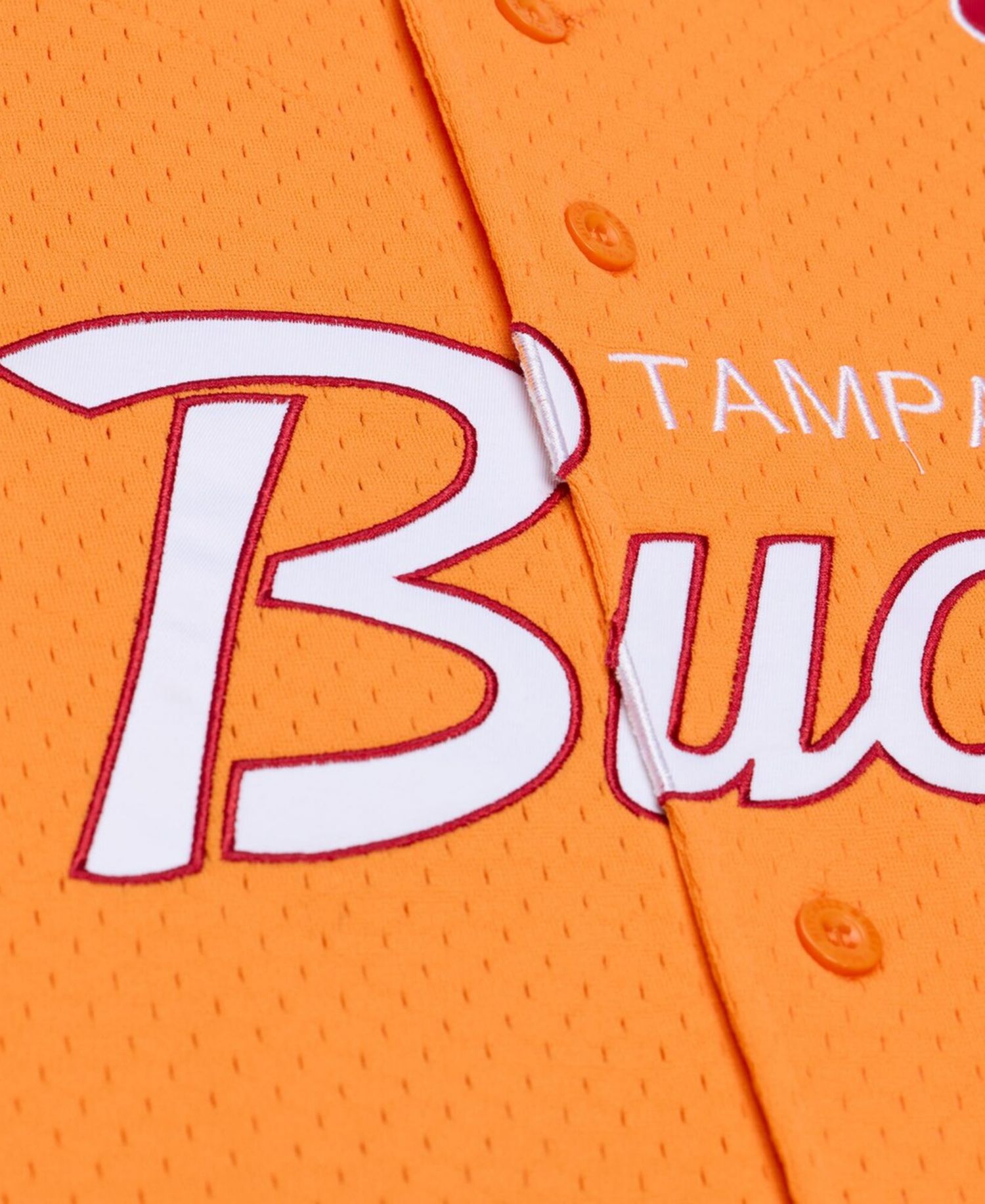 Men's Orange Tampa Bay Buccaneers Head Coach Mesh Full-Button Fashion Jersey