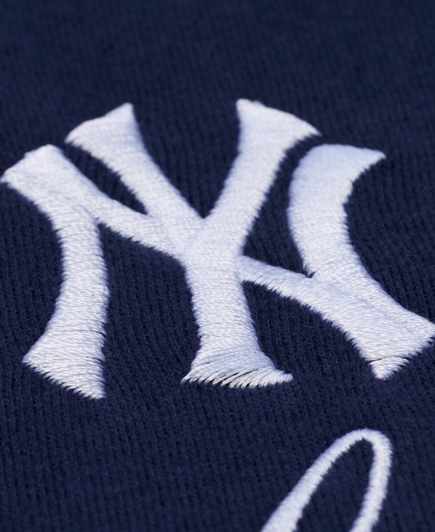 Women's Navy New York Yankees Script Sweatshirt