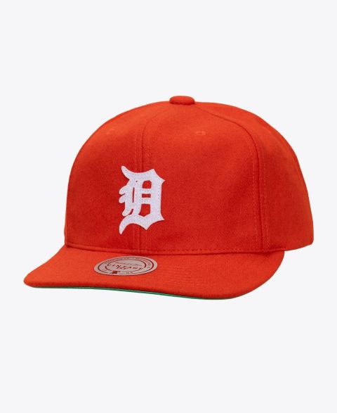 Кепка Mitchell & Ness Orange Detroit Tigers Vintage Fit Melton Wool Adjustable Hat