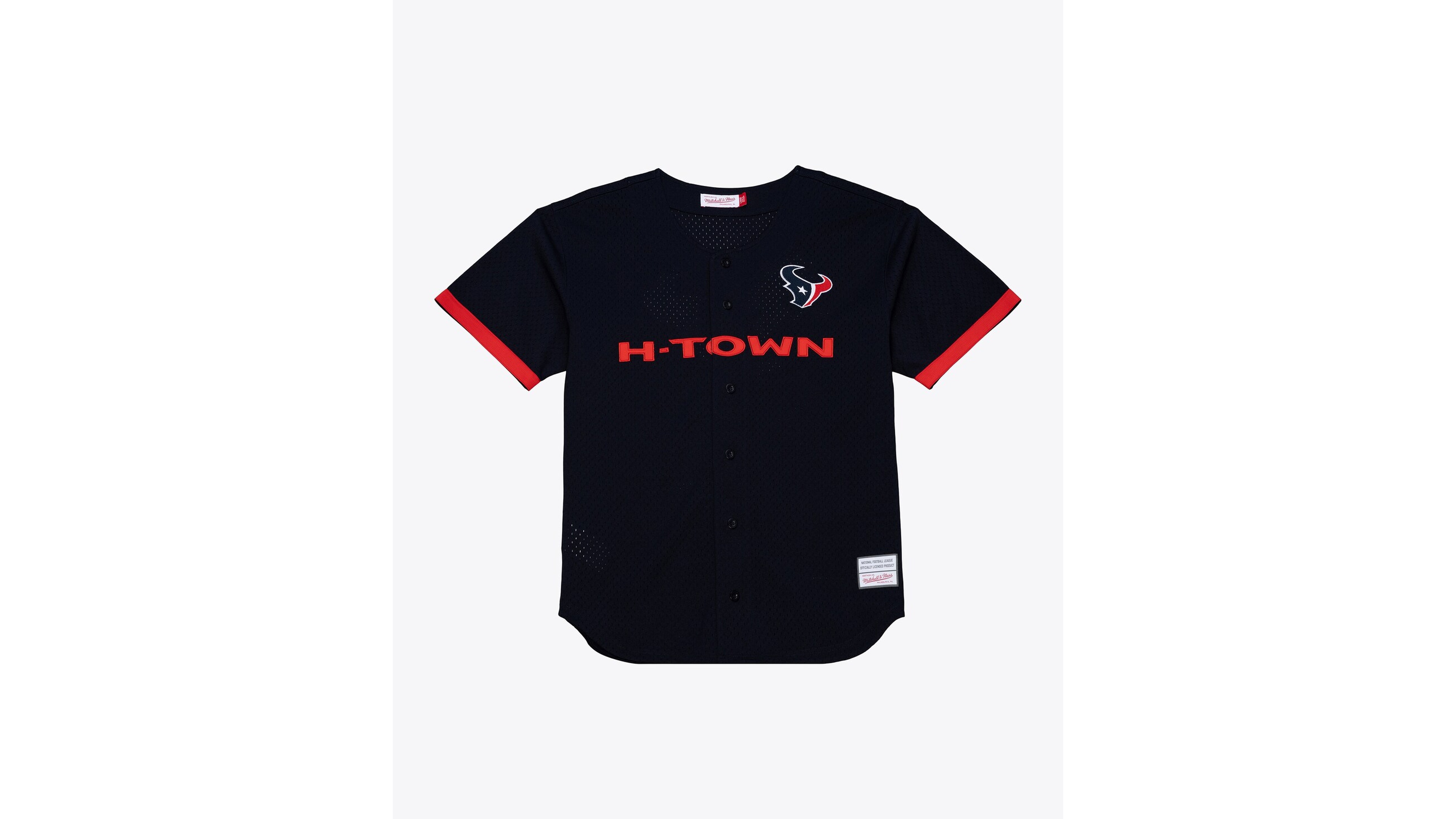 Mitchell & Ness Men's Navy Houston Texans Head Coach Mesh Full-Button Fashion Jersey