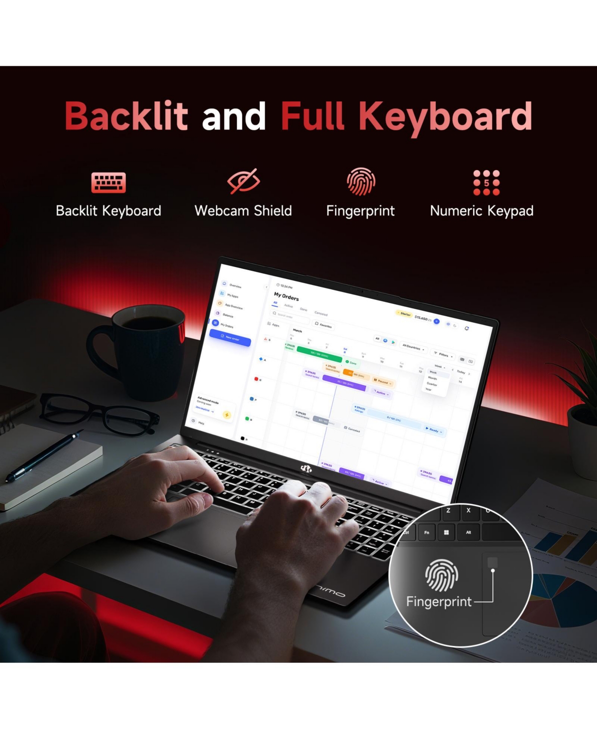 Nimo 17.3" Ips Fhd-Gaming-Laptop, Amd Ryzen 5 6600H 16GB DDR5 Ram 1TB Ssd (Beat i7-1165G7 Up to 4.5GHz) Radeon 660M