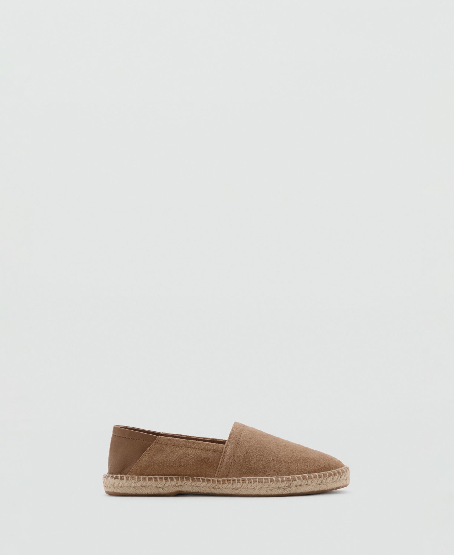 Men's Solid Leather Espadrilles Loafers