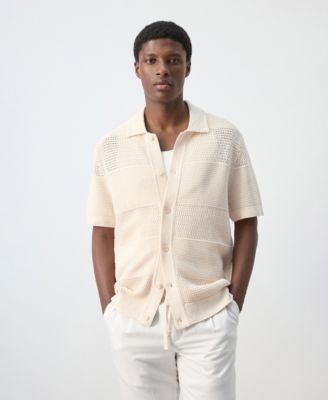 Men's Openwork Knitted Shirt