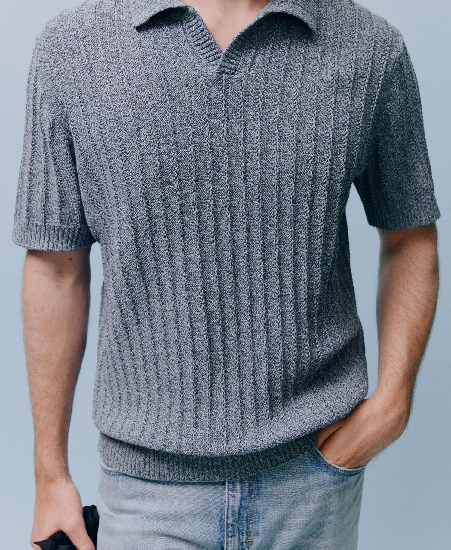 Men's Cotton Fine-Knit Polo Shirt