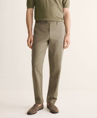 Men's Wool Cotton Slim Fit Suit Pants