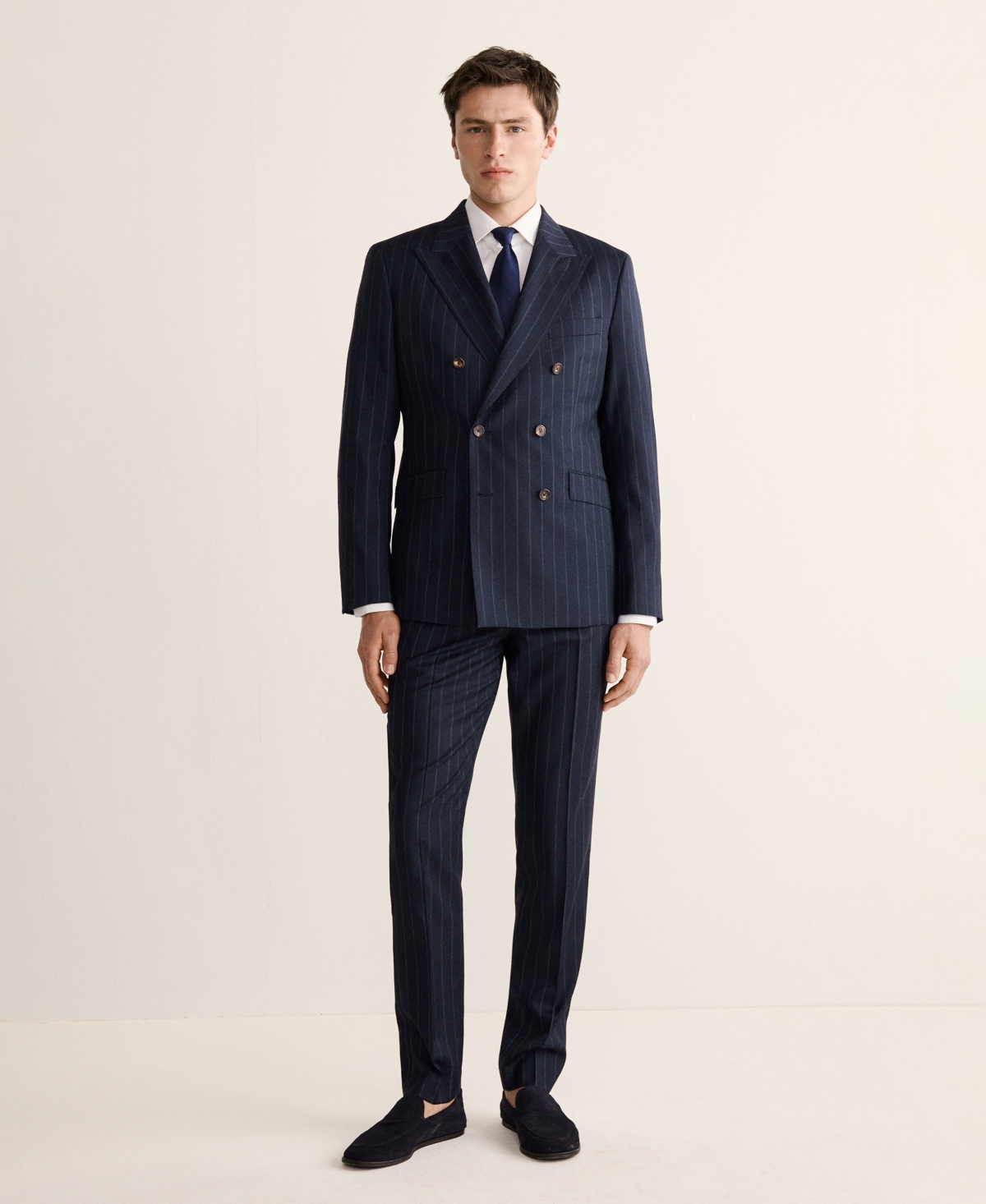 Mango Men's Wool Venice Striped Suit Pants