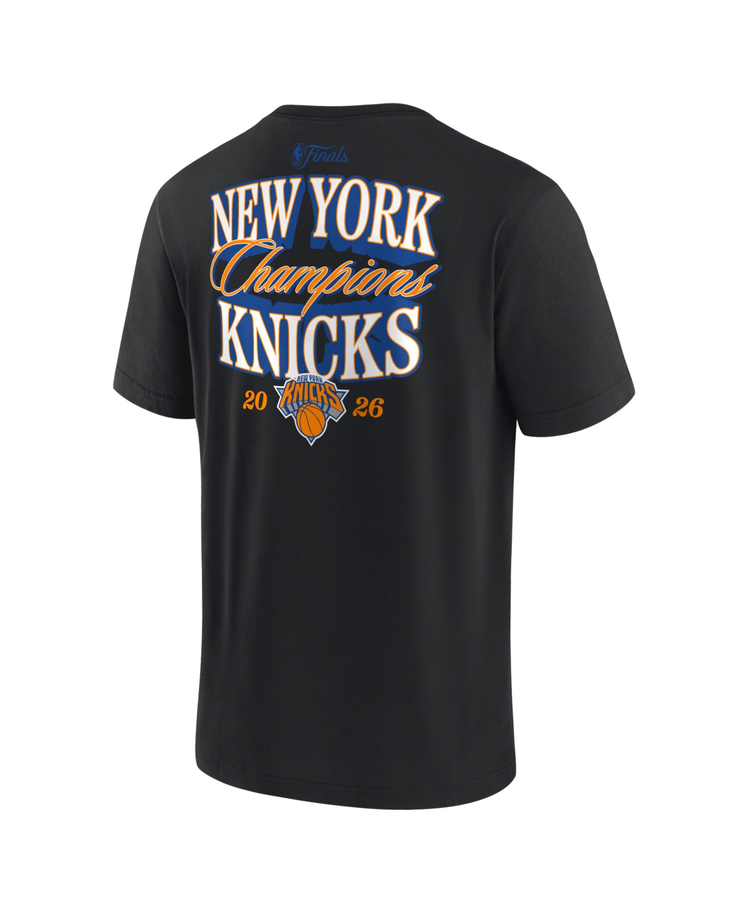 Men's Black New York Knicks 2026 NBA Champions Elevated Legacy Heavyweight T-Shirt