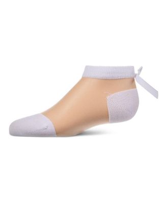 Baby Girls Silky-Sheer Micro-Mesh Ankle Sock with Satin Bow