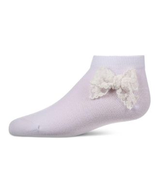 Baby Girls Cotton-Rich Fashion Ankle Sock with Floral Lace Bow