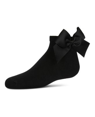 Baby Girls Bow-on-Back Cotton-Rich Anklet Sock