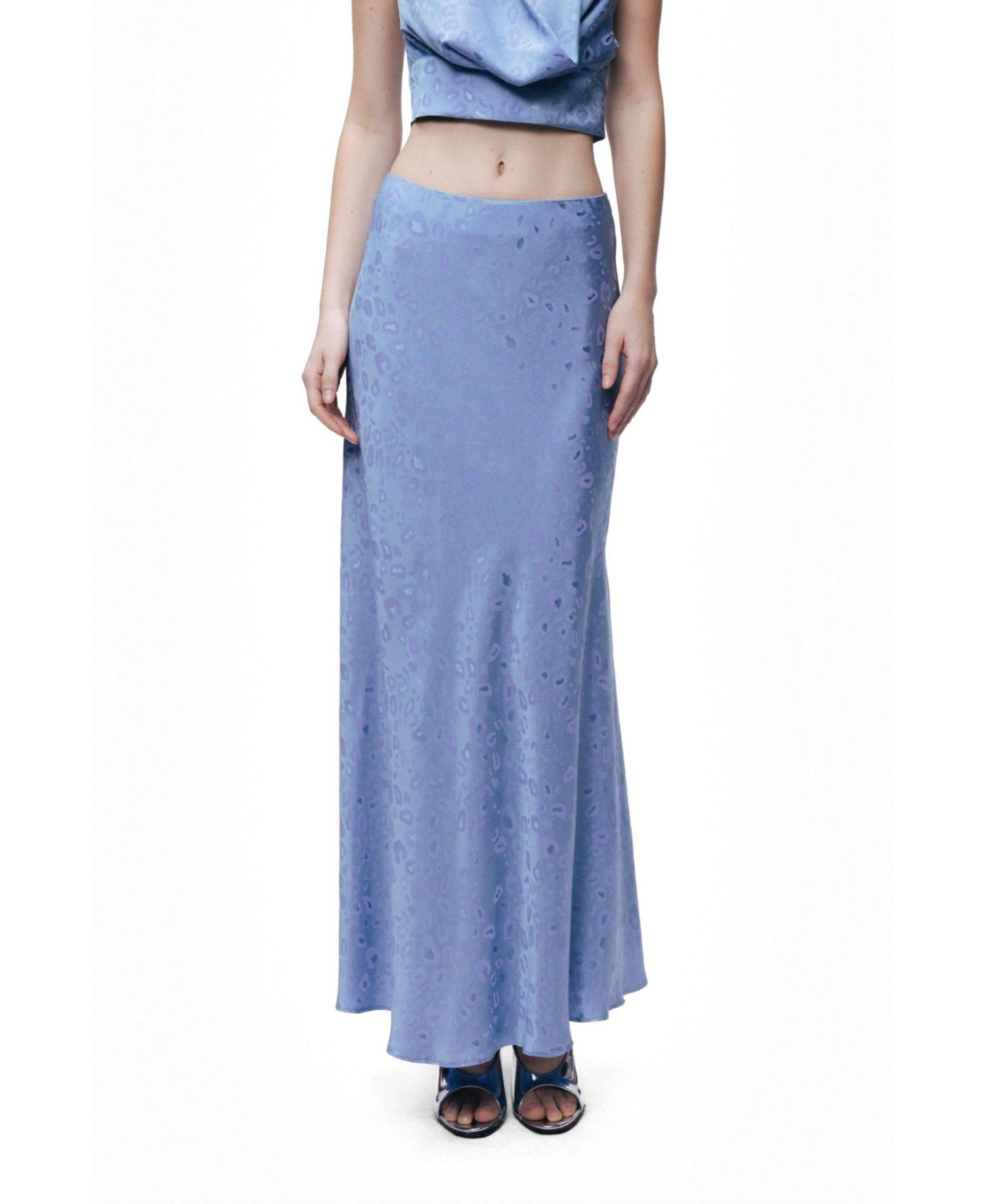 Women's Printed Midi Flare Skirt