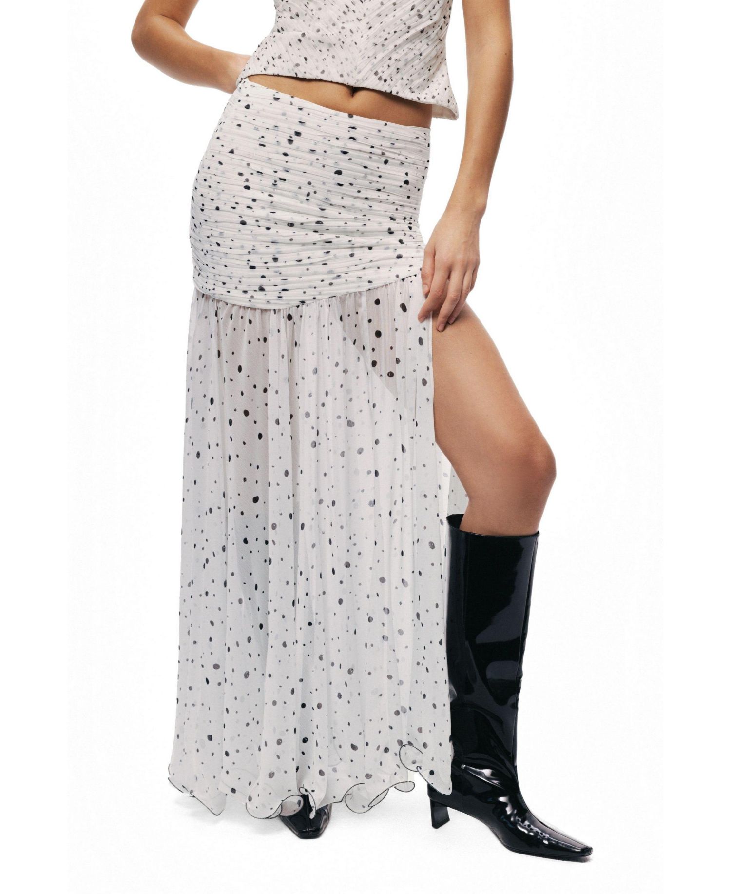 Women's Printed Slit-Detail Maxi Skirt