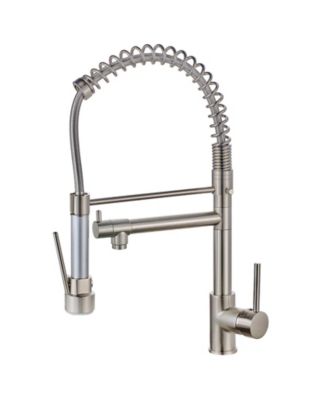 Kitchen Faucet with Pull Down Sprayer Brushed Nickel Stainless Steel Single Handle Kitchen Sink Faucets