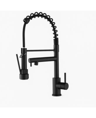 Kitchen Faucet with Pull Down Sprayer, Touch On Single Handle 2- Function Stainless Steel Spring Neck