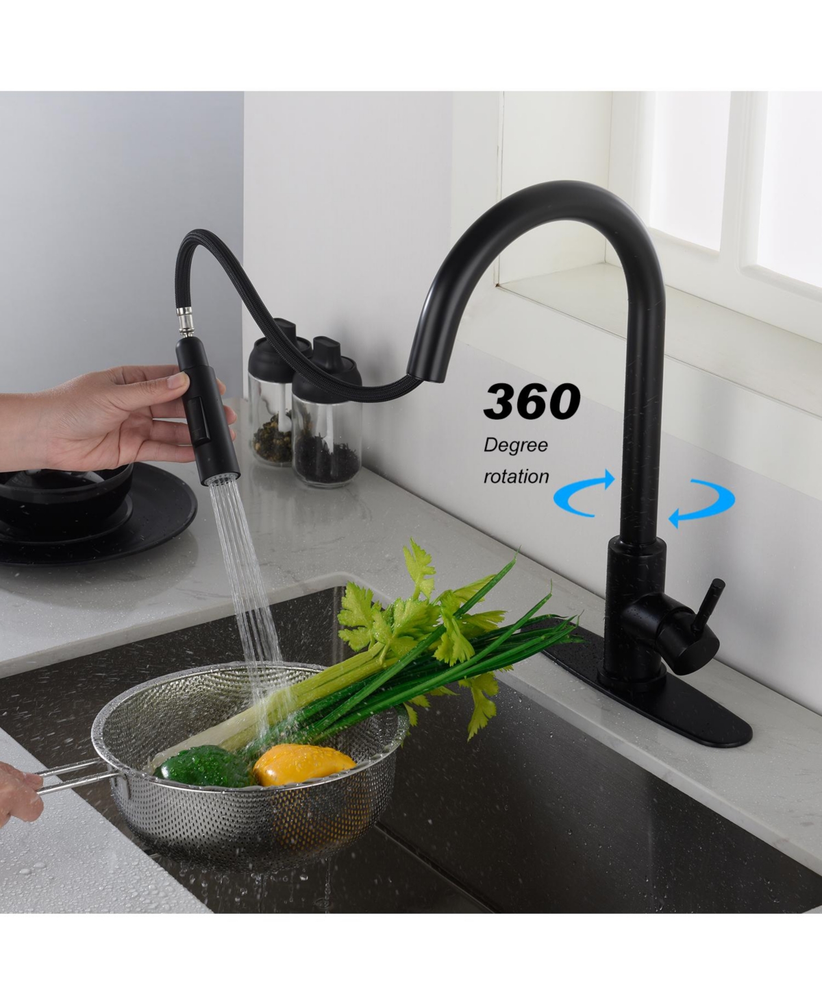 Phying Touch Kitchen Faucet with Pull Down Sprayer