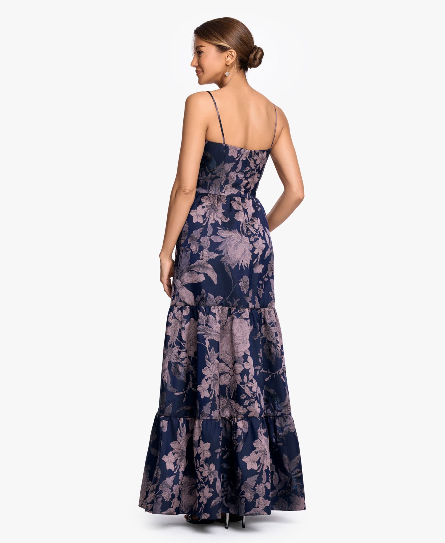 Women's Brocade Spaghetti Strap Corset Ball Gown
