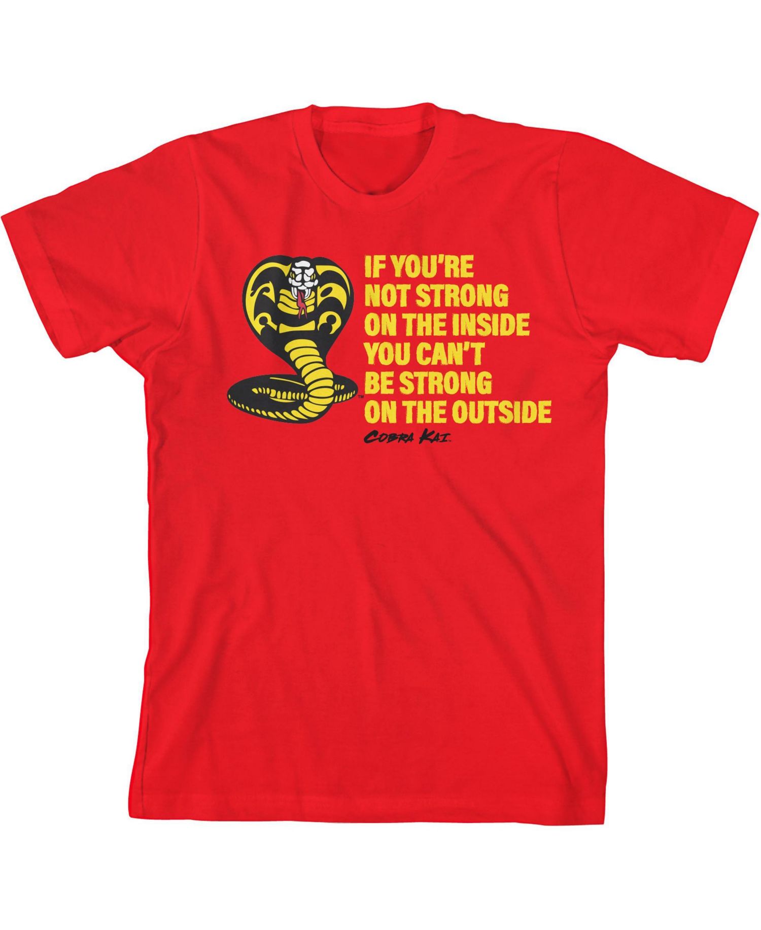 If You're Not Strong On The Inside Boy's Red T-shirt