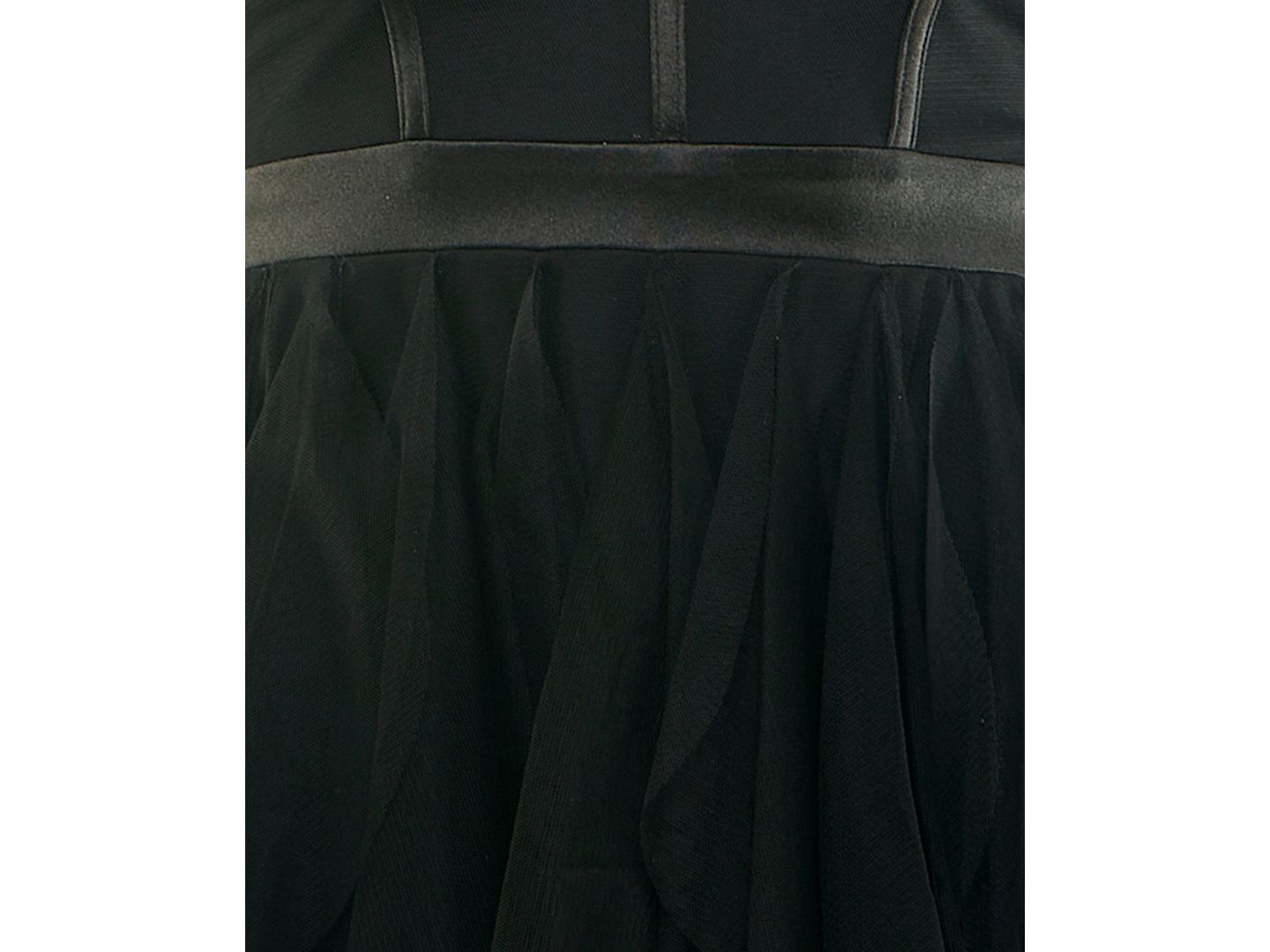 Женское платье City Studios Juniors' Satin and Chiffon Corset Fit & Flare, цвет: Чёрный — фото 6