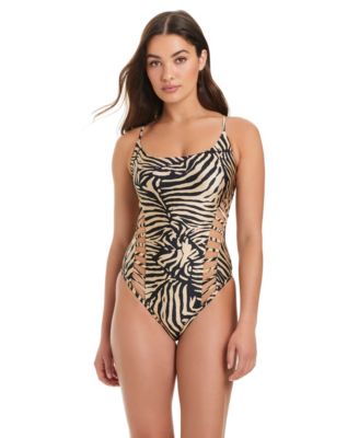Women's Sumatra Island Cross Side Cut One-Piece Swimsuit