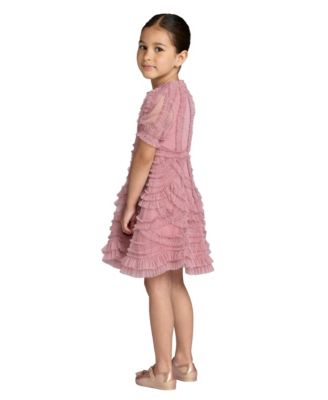 pink dress kids pageant dress hot Pink dress gown dress dress dusty pink hue Boden Girls Fun Cross-Back Strap