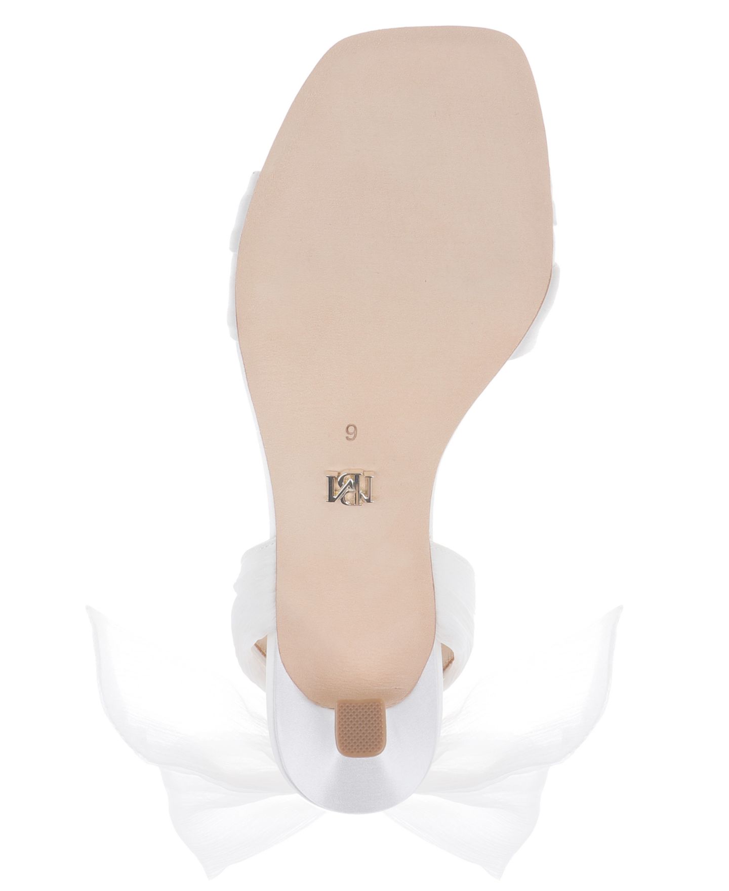 Женские сандалии Badgley Mischka Yanis Open Toe Dress Sandals, цвет: Белый атласный — фото 5