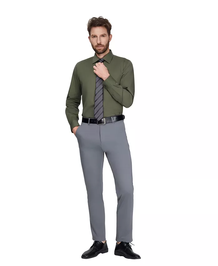 Men's Slim-Fit Solid Dress Shirt - thumbnail 8
