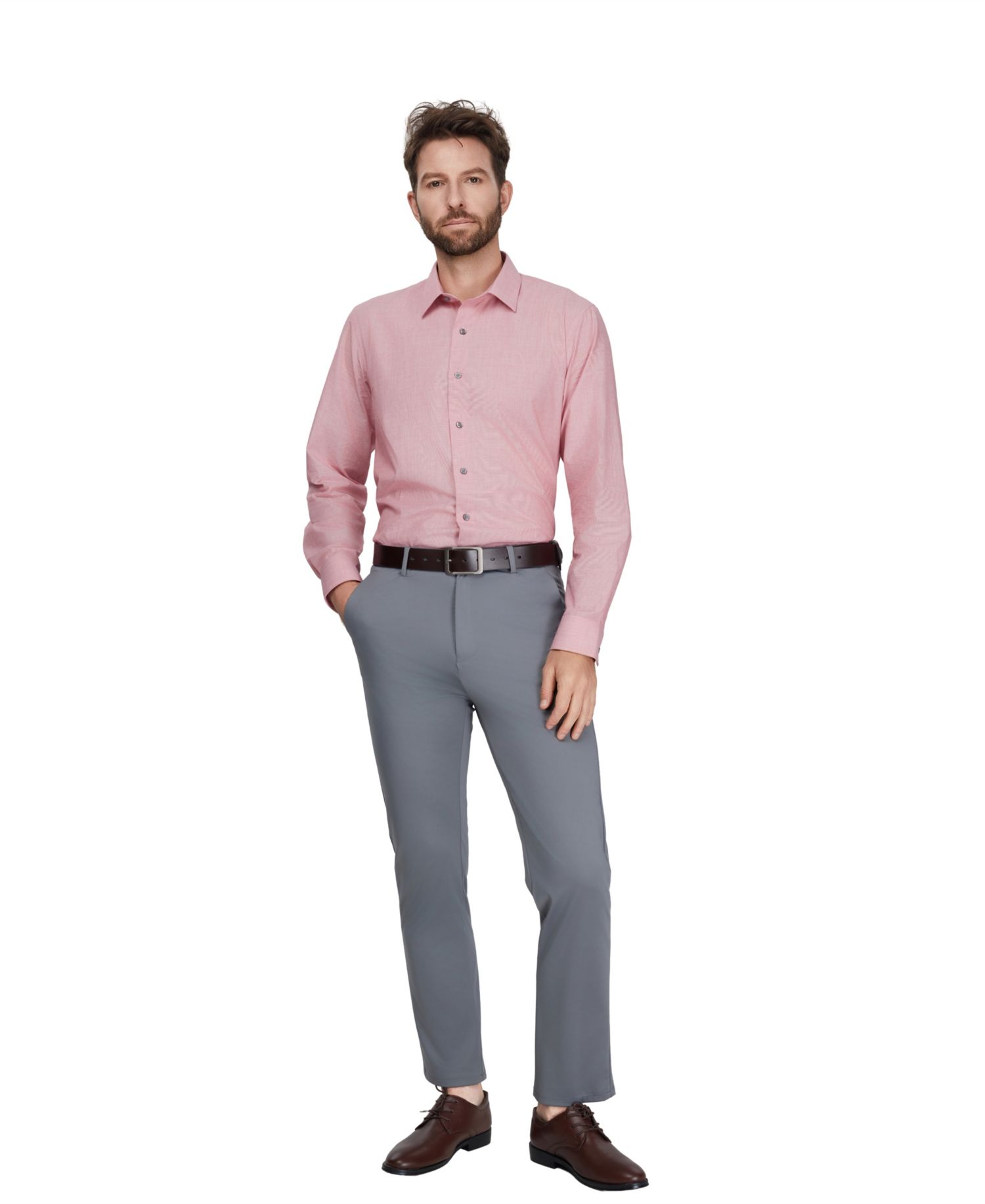 Men's Regular-Fit Solid Dress Shirt