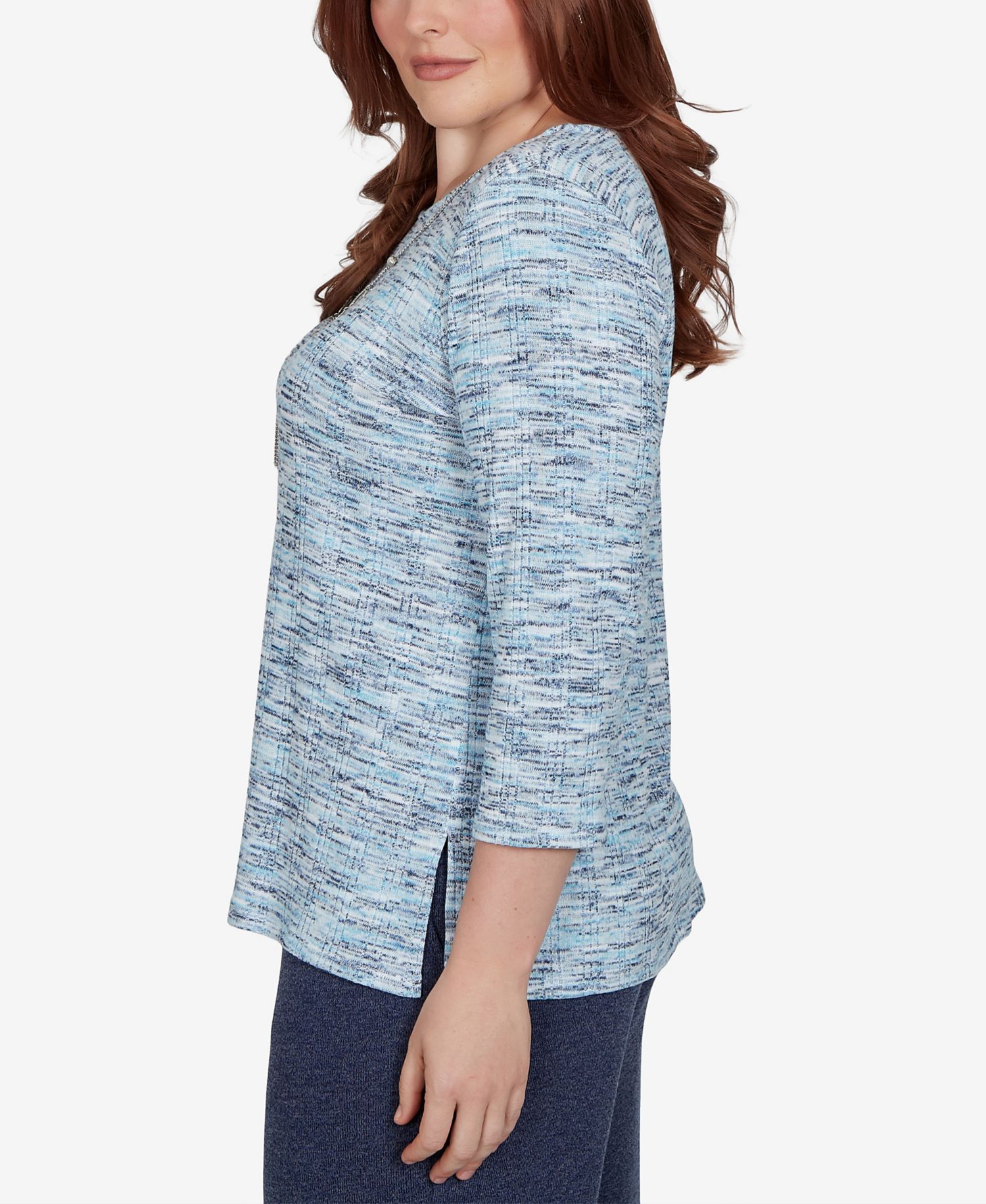 Women's Space Dye 3/4-Sleeve Top