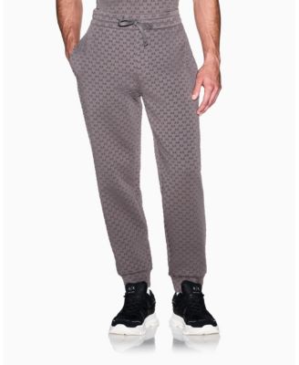Men's Bonded Cotton Flocked All Over Logo Jogger