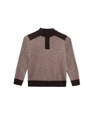 Boys Quarter Zipper Fleece Flannel Lining Sweater