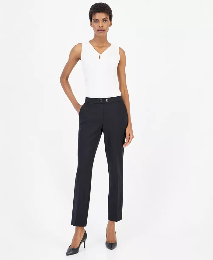 Women's Mid-Rise Straight-Leg Pants - thumbnail 4