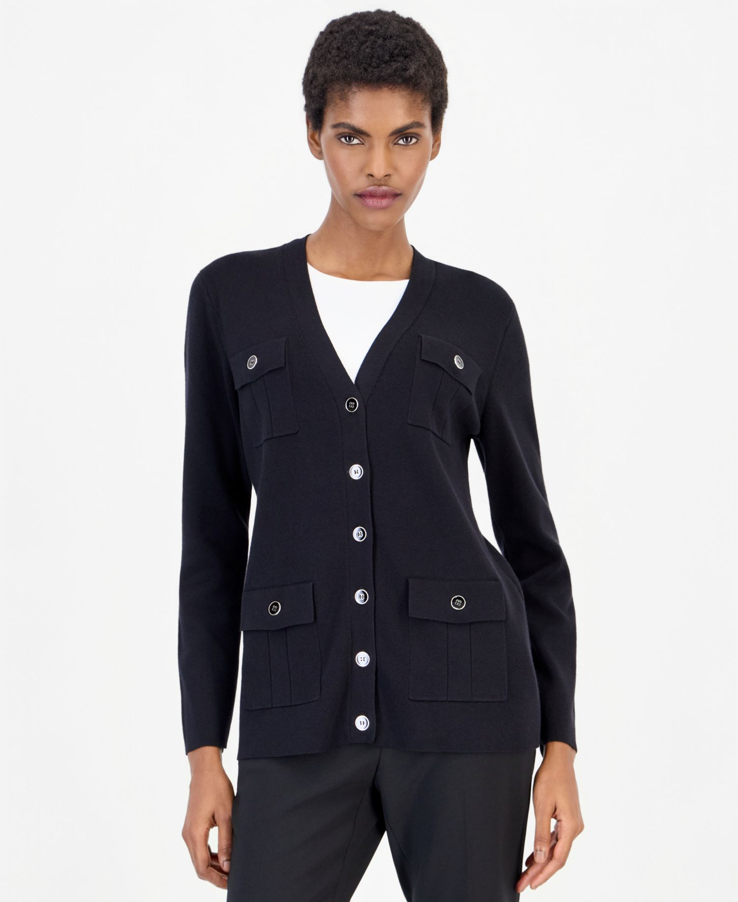 Women's Four Patch Pockets Cardigan