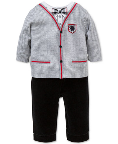 Little Me 2-Pc. Layered-Look Cardigan Top & Pants Set, Baby Boys (0-24 months)