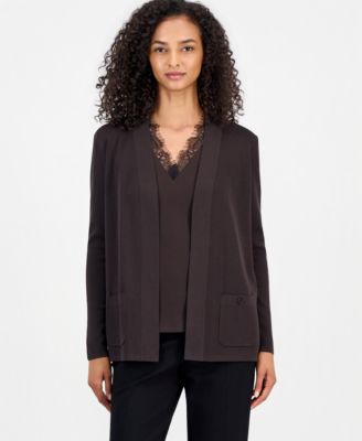 Women's Fine Rib Open-Front Malibu Cardigan