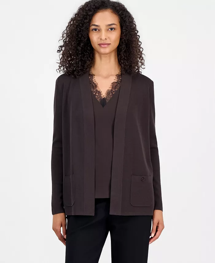 Women's Fine Rib Open-Front Malibu Cardigan - thumbnail 8
