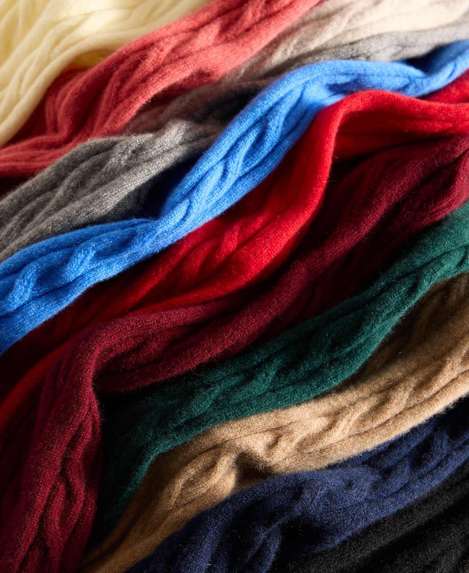 Petite Cable-Knit Crewneck 100% Cashmere Sweater