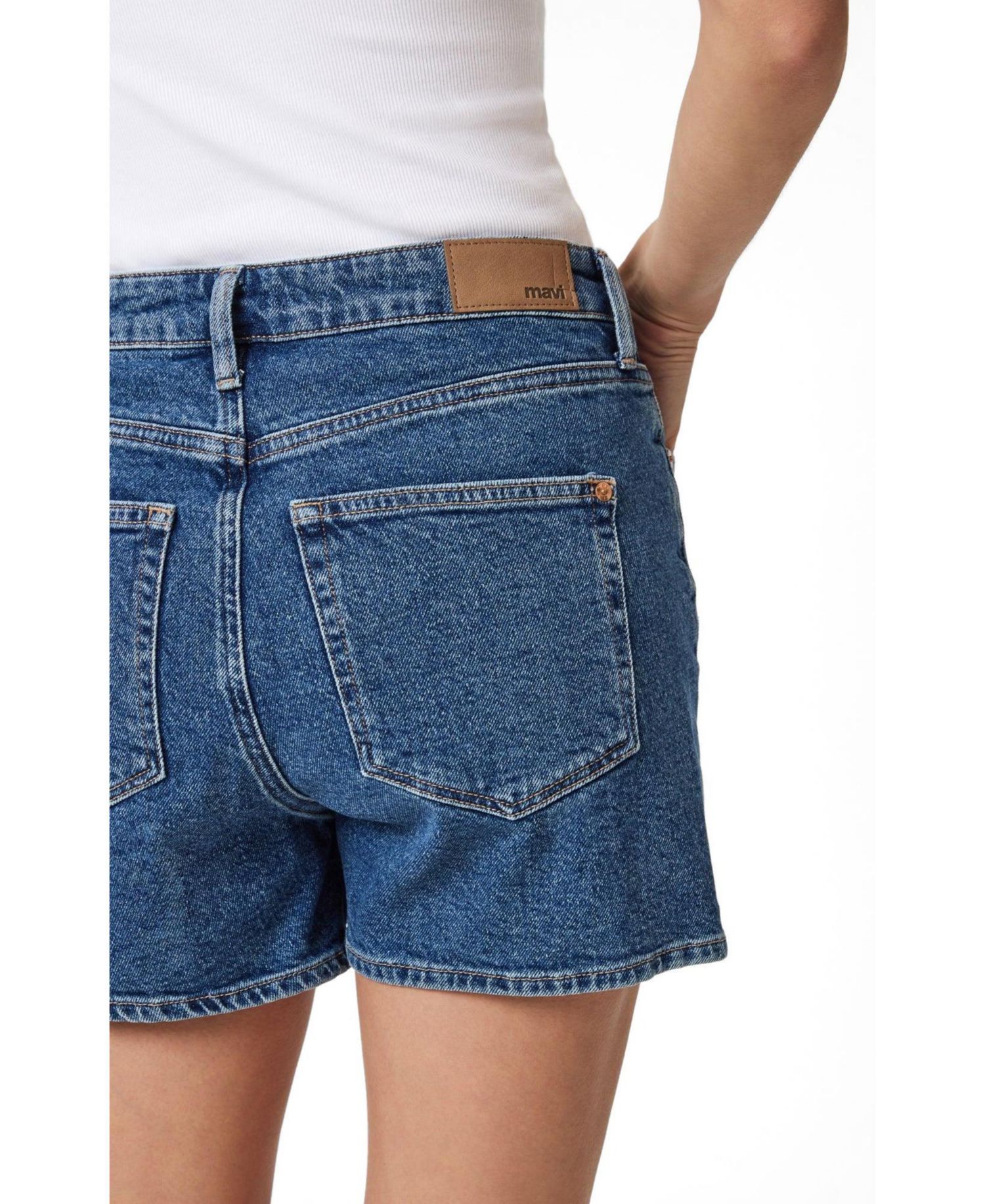 Women's Mavi's Heidi High Rise Relaxed Short In Dark Shaded 90'S