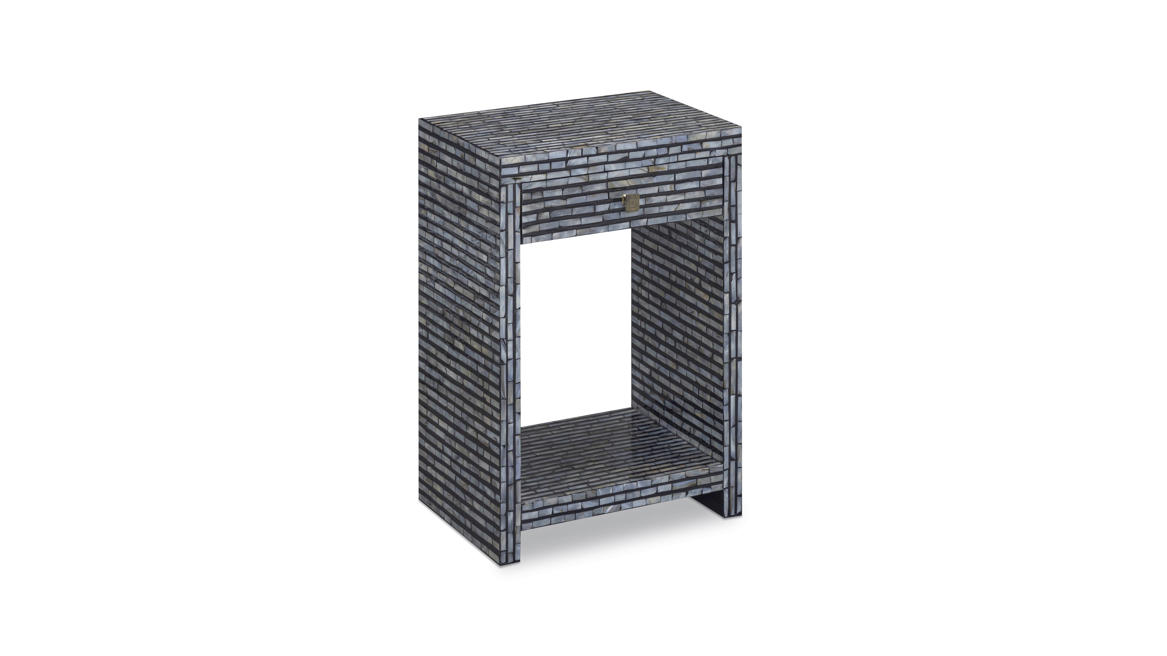 Tov Furniture Cassis 23.6" Wood Mother of Pearl Nightstand