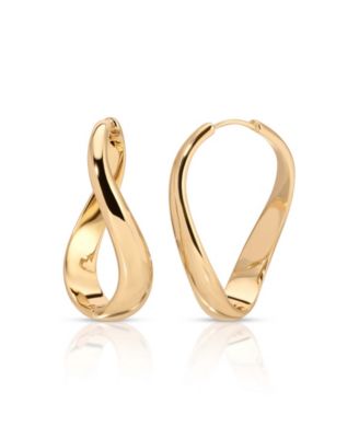 Ettika 18k Gold-Tone Plated Twisting Oval Hoop Earrings - Gold 55$