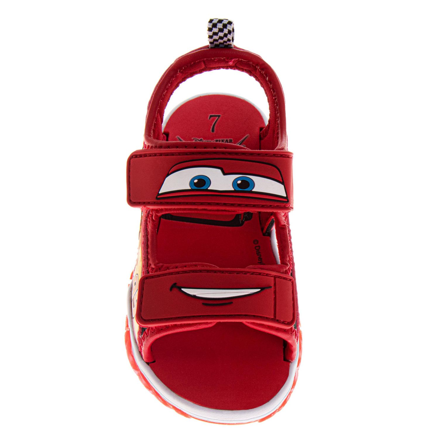 Little Boys Pixar Cars Open-Toe Light-Up Sport Sandals, Hook and Loop Outdoor Sandals Featuring Lightning McQueen (Toddler/Little Kid)
