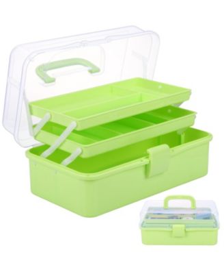 Craft Organizer Tackle Box 3-Layer Folding Toolbox