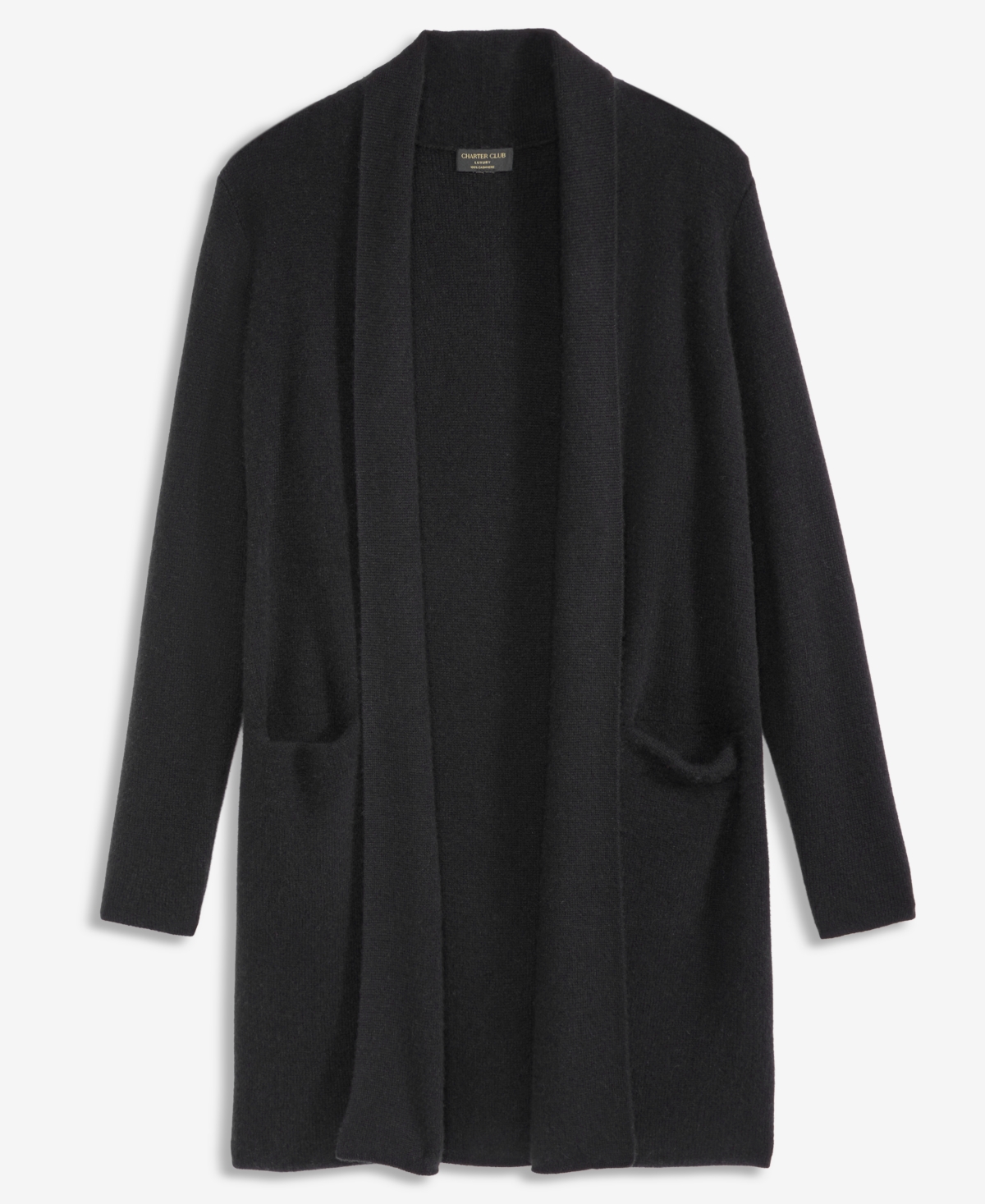 Charter Club Women's 100% Cashmere Fylaway Duster Shawl-Collar Cardigan, Macy's Exclusive