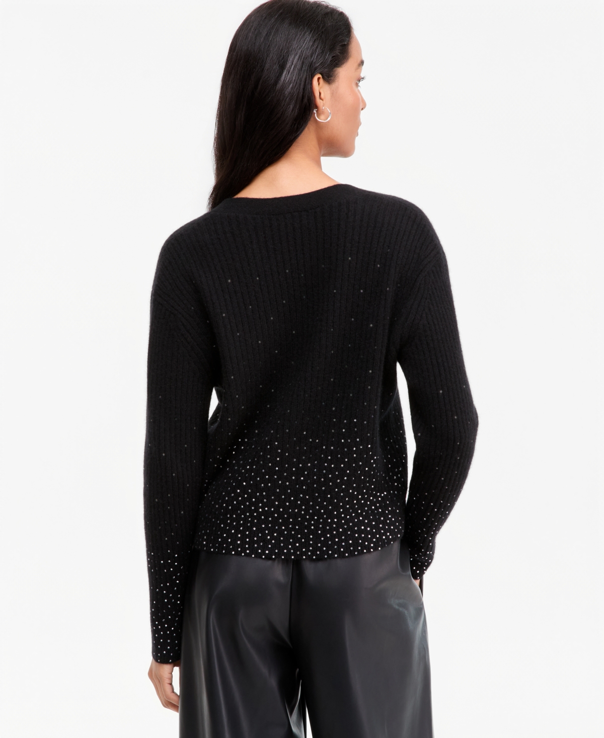 Charter Club Women's 100% Cashmere Embellished Boyfriend Cardigan, Macy's Exclusive