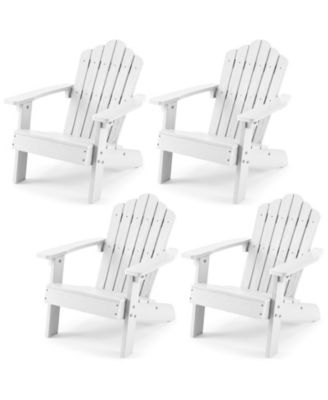  Kids Adirondack Chairs Tilted High Backrest Wide Armrests and Angled Seat